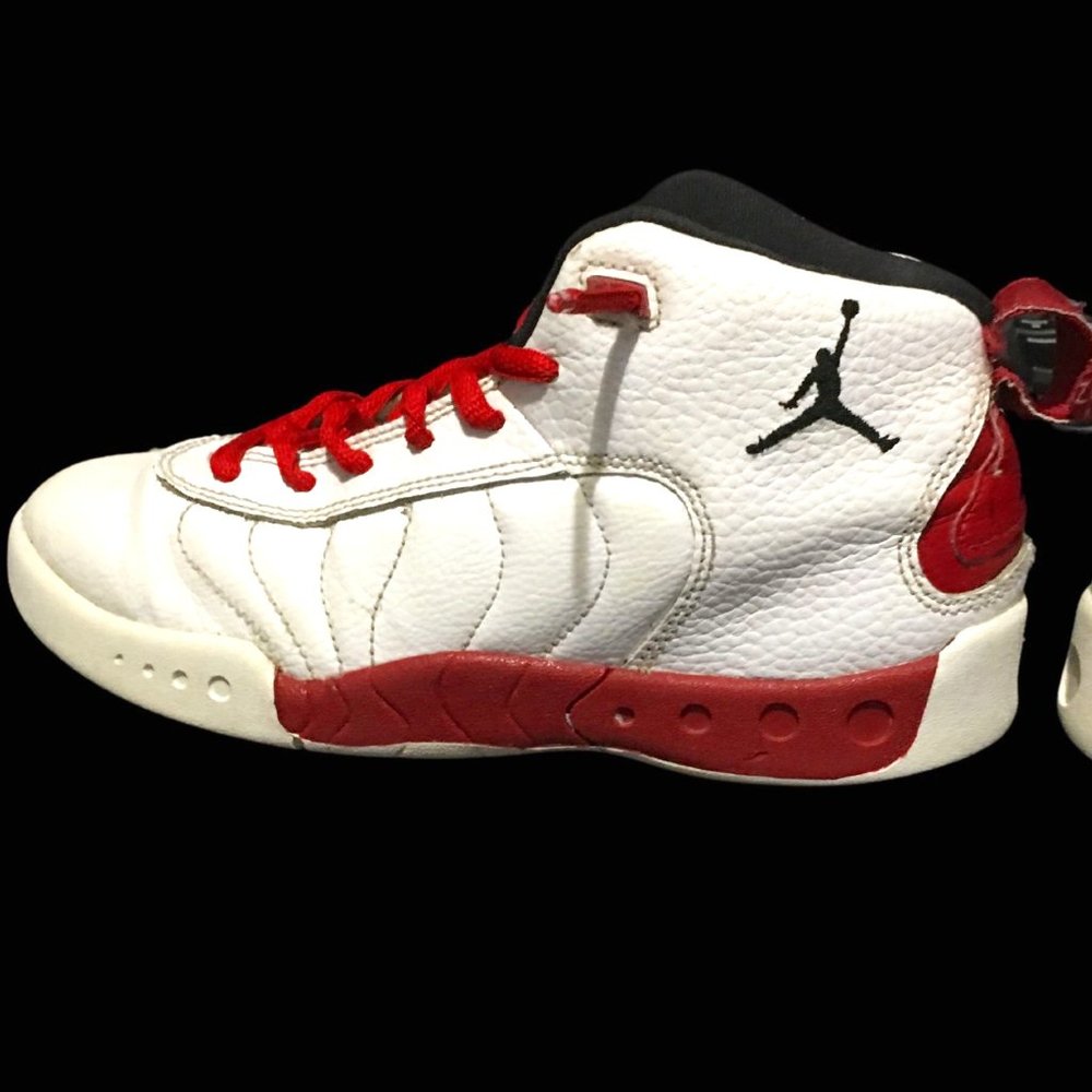 Jordan Play Shoes 2y Red White